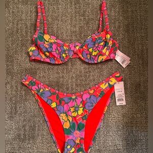 Target Colorful Floral Bikini Set